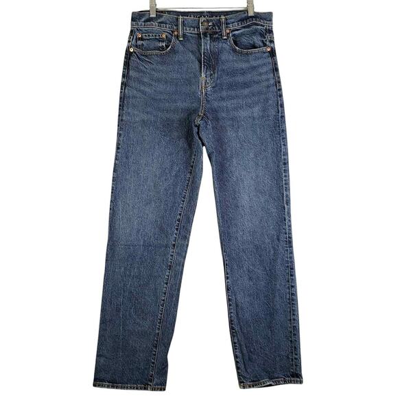 American Eagle AE Jeans Mens Size 32x34 Medium Wash Loose 5-Pocket Easyflex - Picture 2 of 13